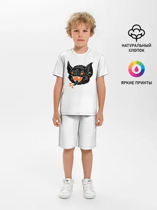 Детская пижама с шортами / Черная Летучая Мышь