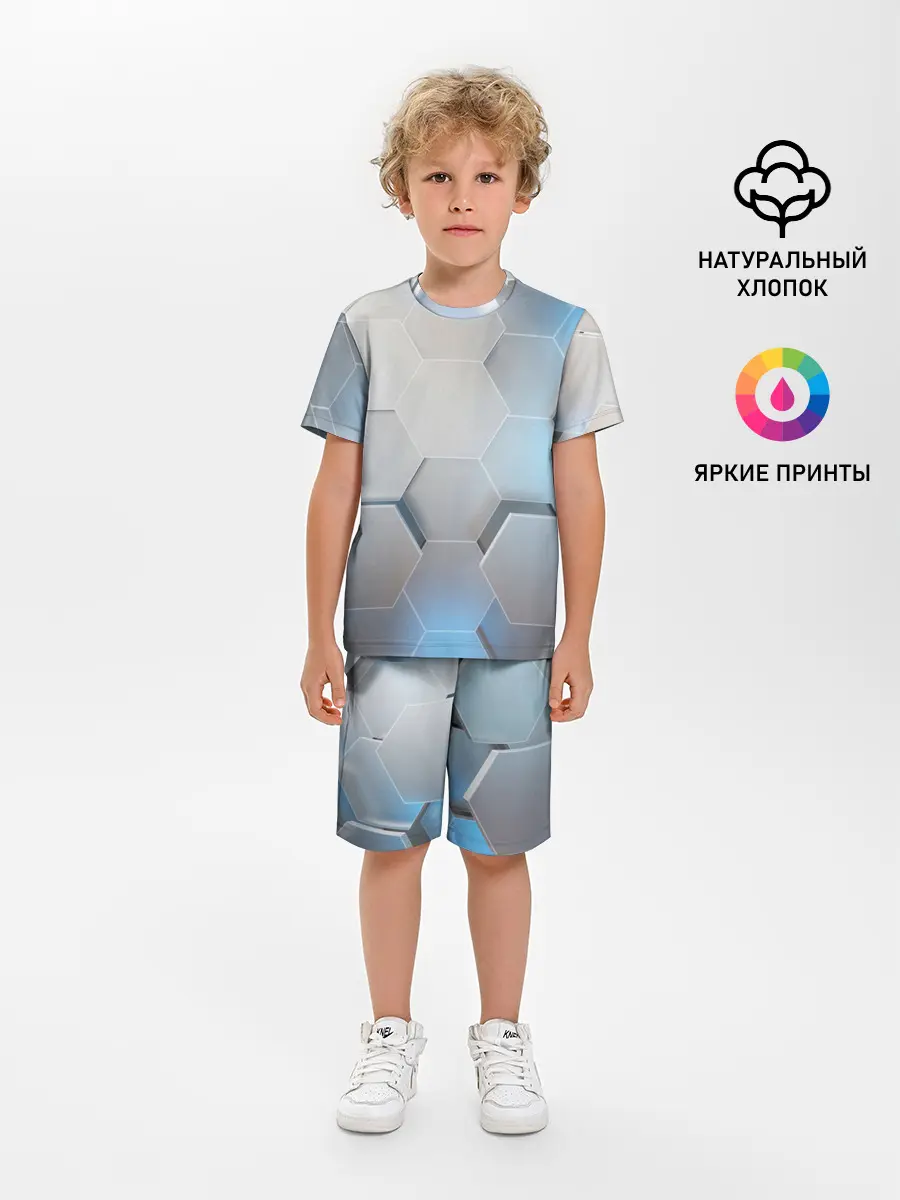 Детская пижама с шортами / 3D соты
