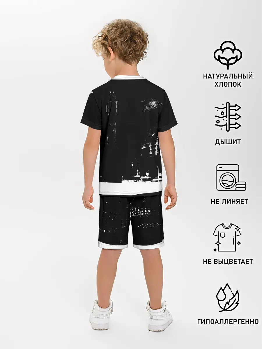 Детская пижама с шортами / город