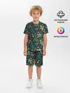 Детская пижама с шортами / Forest leaves invert