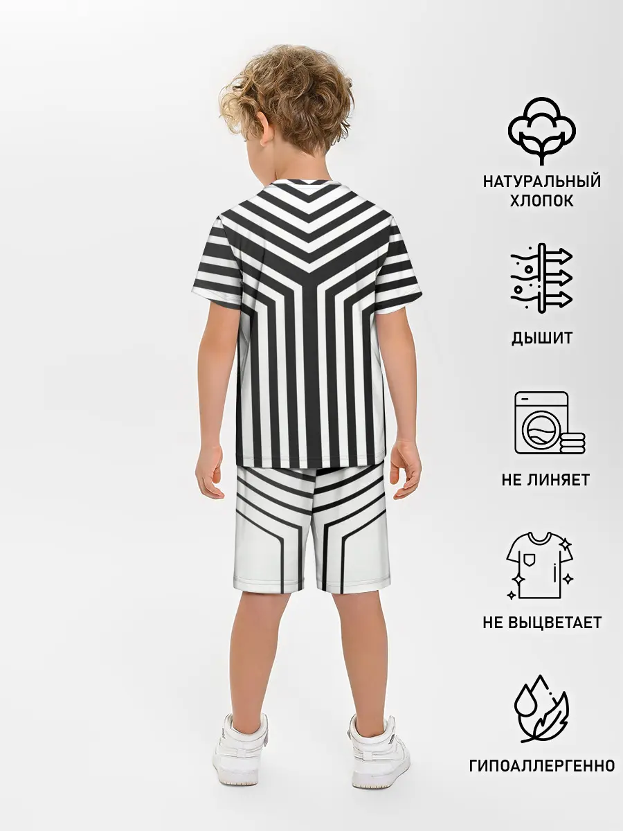 Детская пижама с шортами / Кибер Зебра