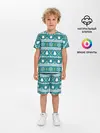 Детская пижама с шортами / Узор новогодний