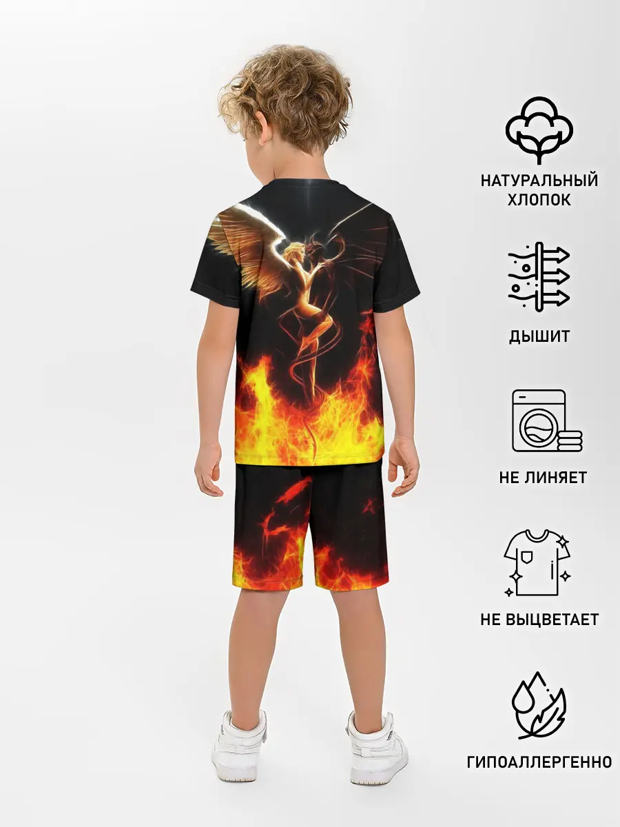 Детская пижама с шортами / Angel and demon