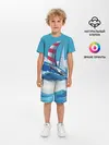Детская пижама с шортами / ПАРУСНИК В МОРЕ | ЛЮБЛЮ МОРЕ