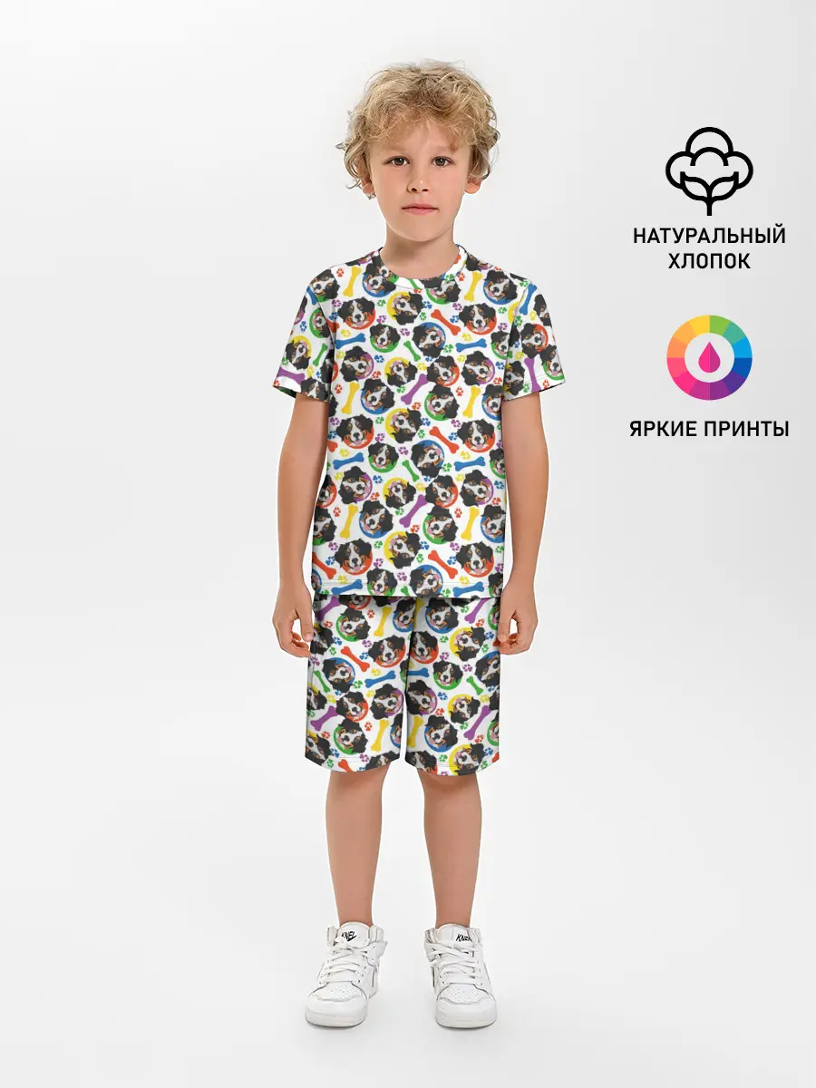 Детская пижама с шортами / Бернский Зенненхунд