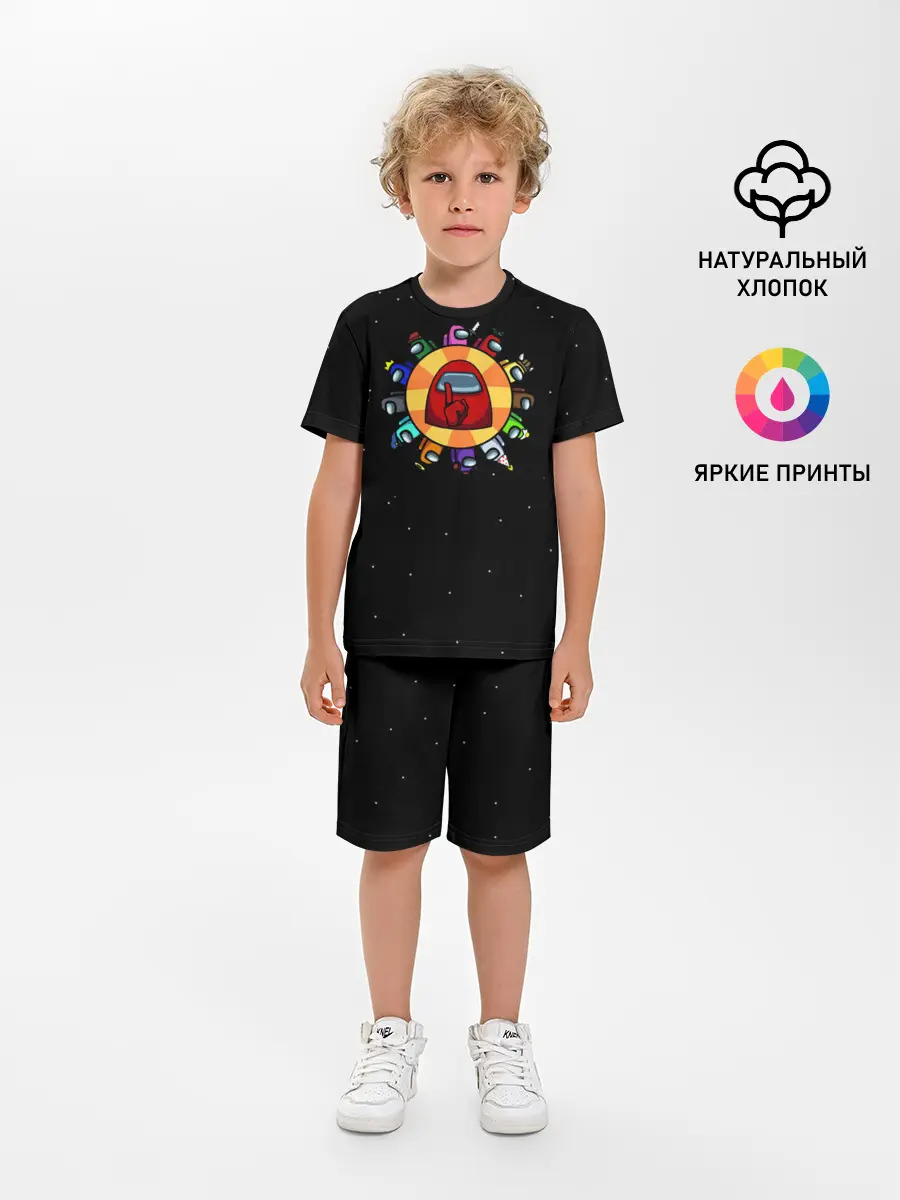 Детская пижама с шортами / Among Us