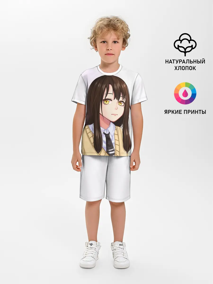 Детская пижама с шортами / Девочка, которая видит это Мико Ёцуя