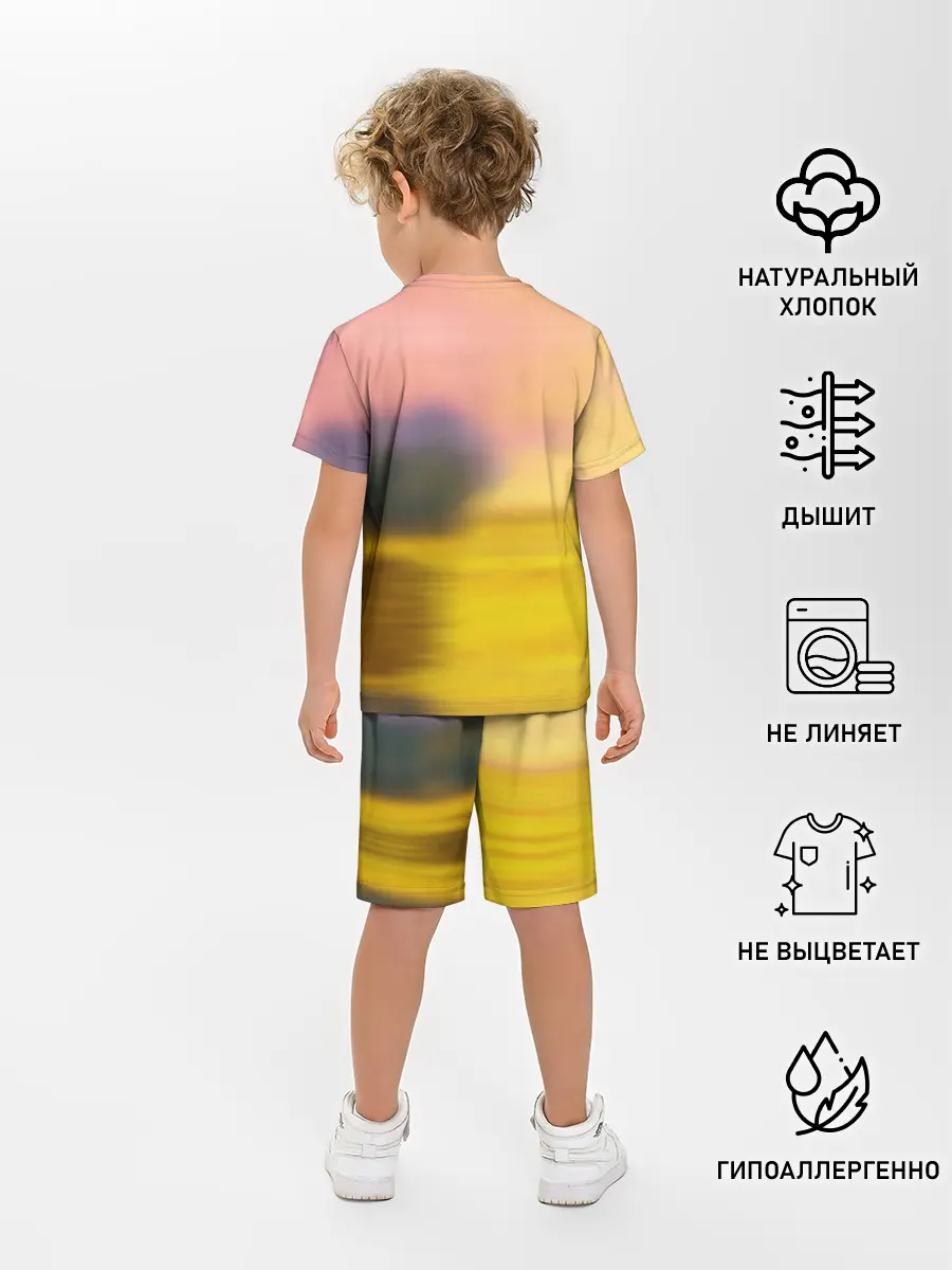 Детская пижама с шортами / Дракончик на берегу озера