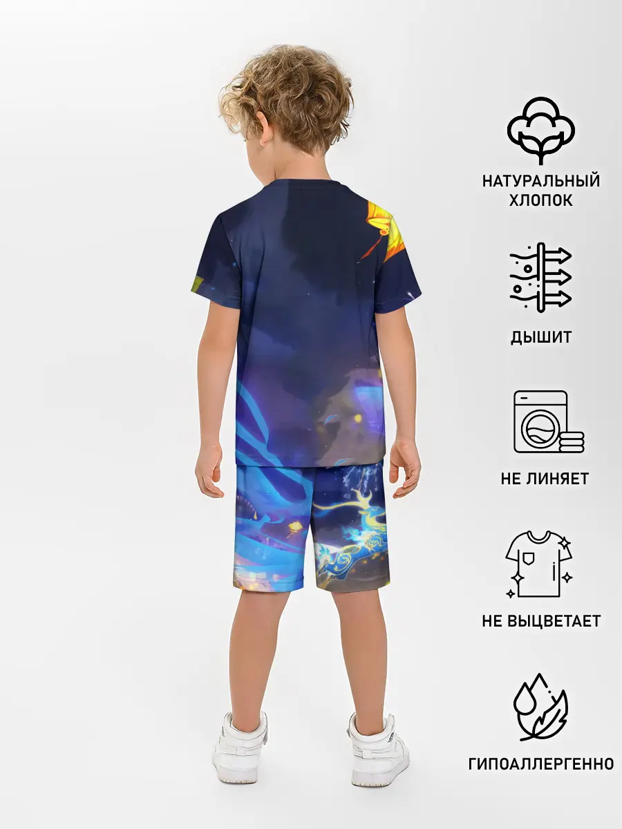 Детская пижама с шортами / Сяо, Genshin Impact