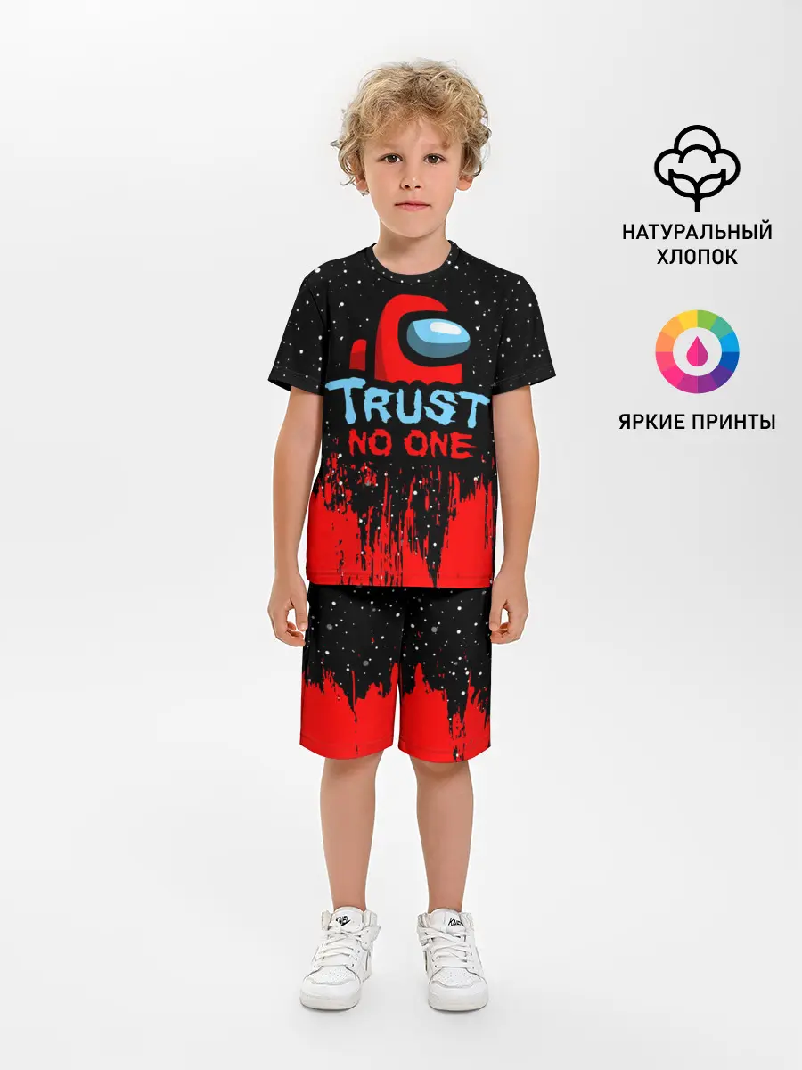 Детская пижама с шортами / AMONG US - НЕ ВЕРЬ НИКОМУ