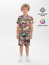 Детская пижама с шортами / Cars Stickerbombing