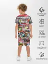 Детская пижама с шортами / Cars Stickerbombing