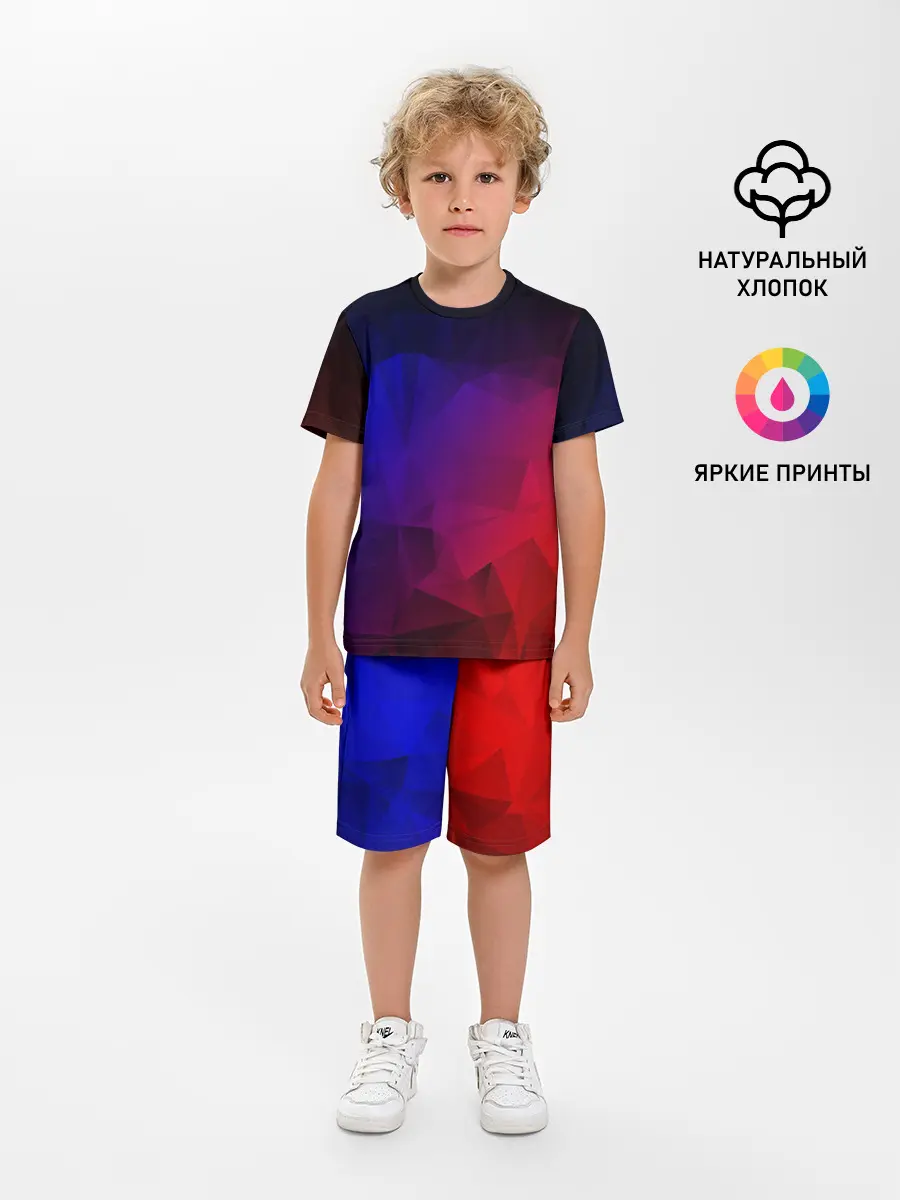 Детская пижама с шортами / НЕОНОВАЯ ГЕОМЕТРИЯ