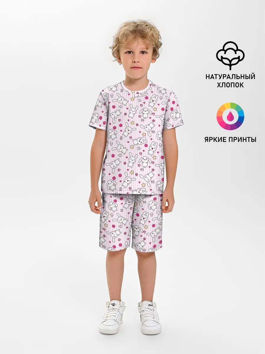 Детская пижама с шортами / Зайчики