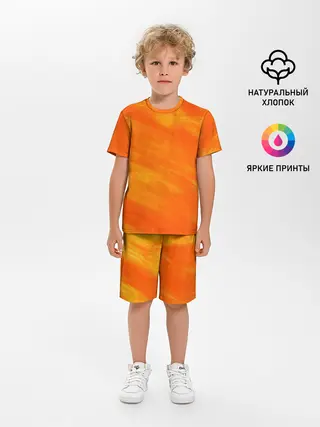 Детская пижама с шортами / ОРАНЖЕВАЯ КРАСКА