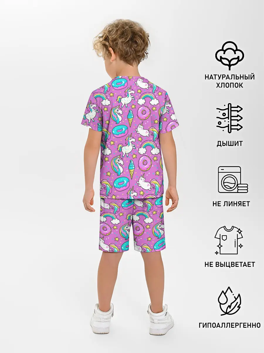 Детская пижама с шортами / Pink unicorn