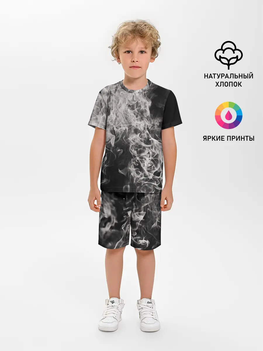 Детская пижама с шортами / Fire and Smoke