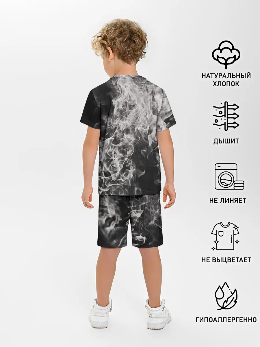 Детская пижама с шортами / Fire and Smoke