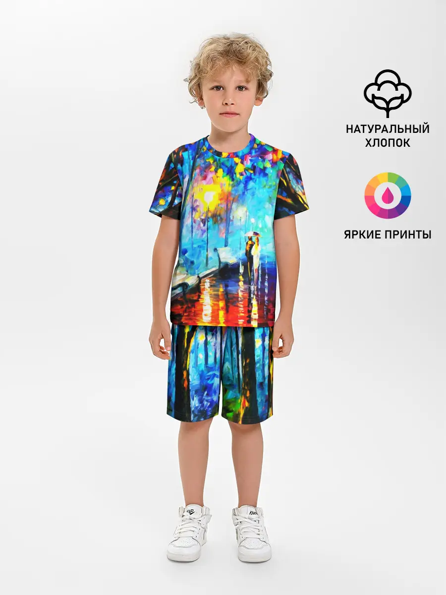 Детская пижама с шортами / ВЕЧЕРНЯЯ ПРОГУЛКА