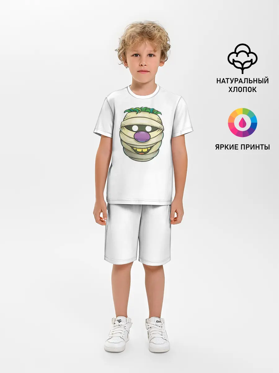 Детская пижама с шортами / улыбающейся голова мумии