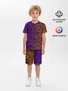 Детская пижама с шортами / Градиентный разлом 3D | 3Д