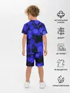 Детская пижама с шортами / Синие Кляксы