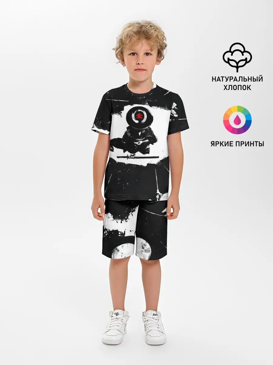 Детская пижама с шортами / Ghost of Tsushim | Призрак Цусимы