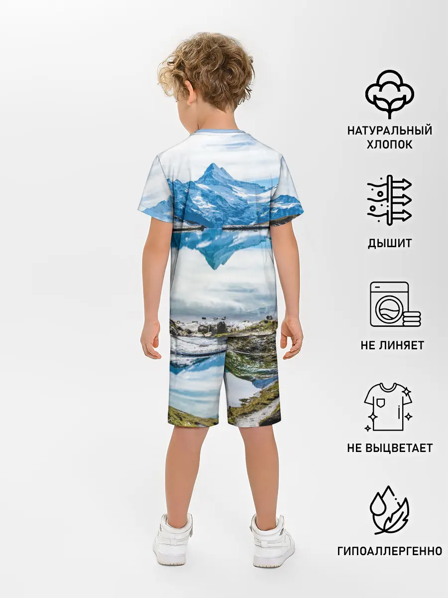 Детская пижама с шортами / Альпы