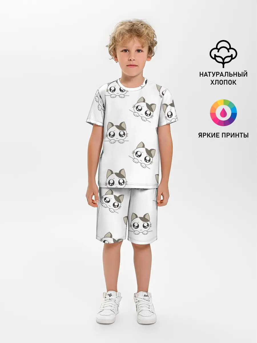 Детская пижама с шортами / Котята