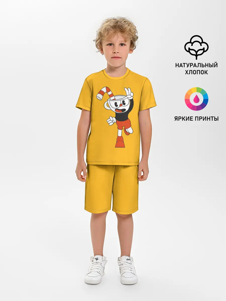 Детская пижама с шортами / CUPHEAD