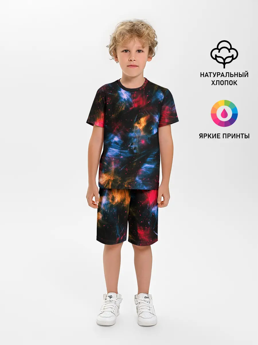 Детская пижама с шортами / КОСМИЧЕСКИЕ ВОЛНЫ