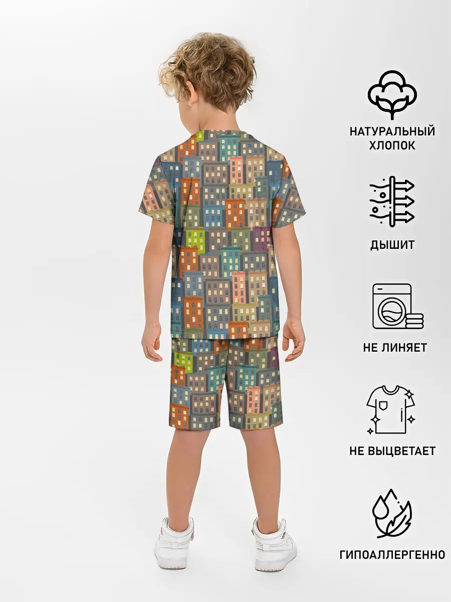 Детская пижама с шортами / Город