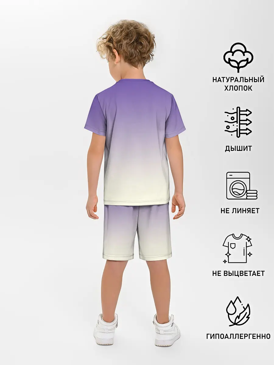 Детская пижама с шортами / черный котенок в коробке