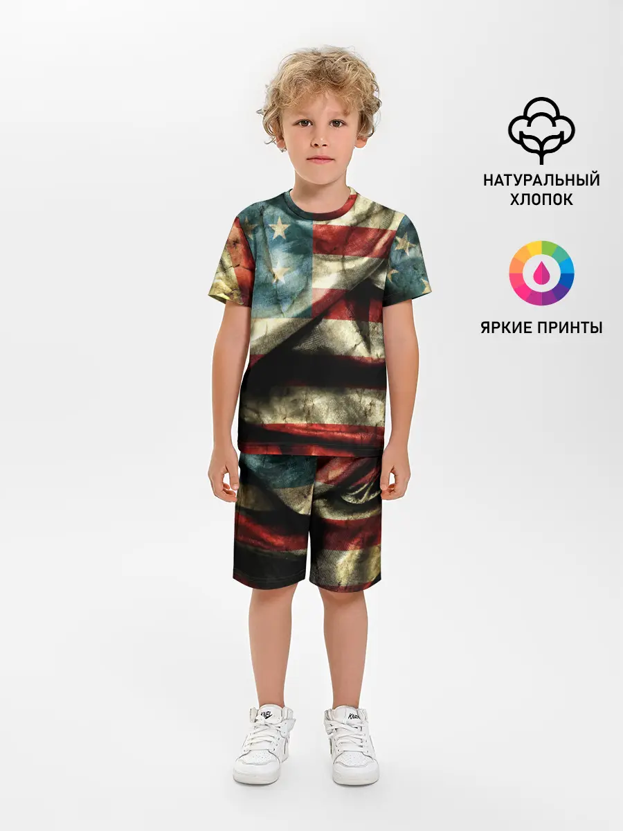 Детская пижама с шортами / USA 3D