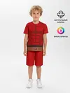 Детская пижама с шортами / Красный качок