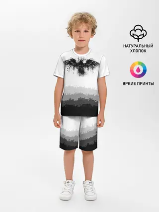 Детская пижама с шортами / ЧЁРНЫЙ ВОРОН