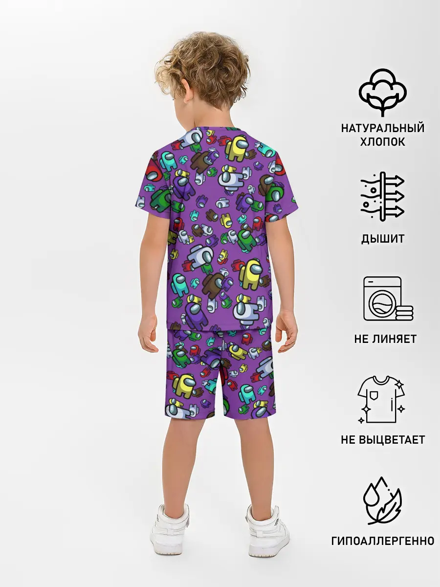 Детская пижама с шортами / Among us