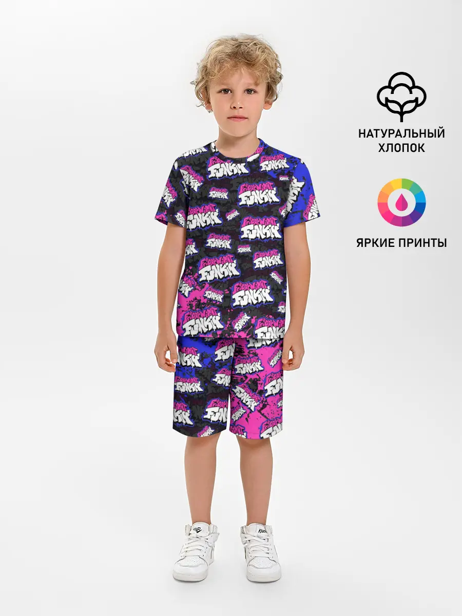 Детская пижама с шортами / FRIDAY NIGHT FUNKIN ЛОГОБОМБИН