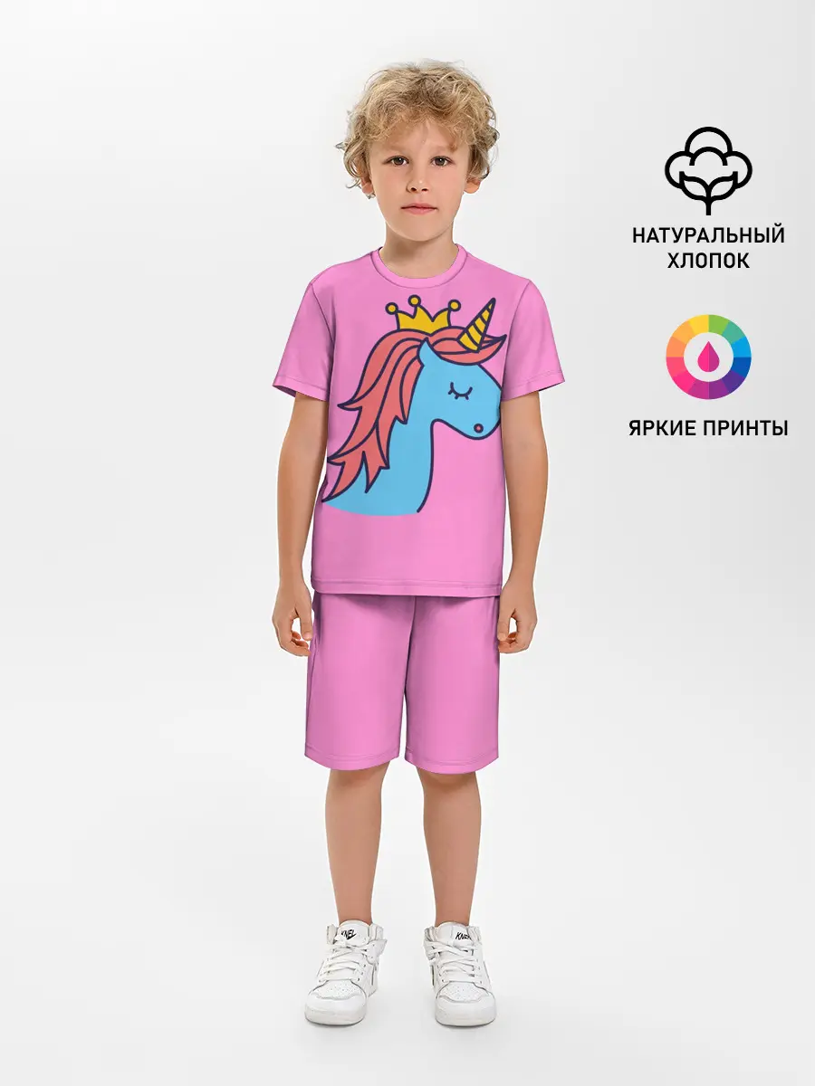 Детская пижама с шортами / Принцесса единорогов