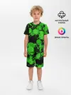 Детская пижама с шортами / Зеленые Кляксы