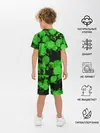 Детская пижама с шортами / Зеленые Кляксы