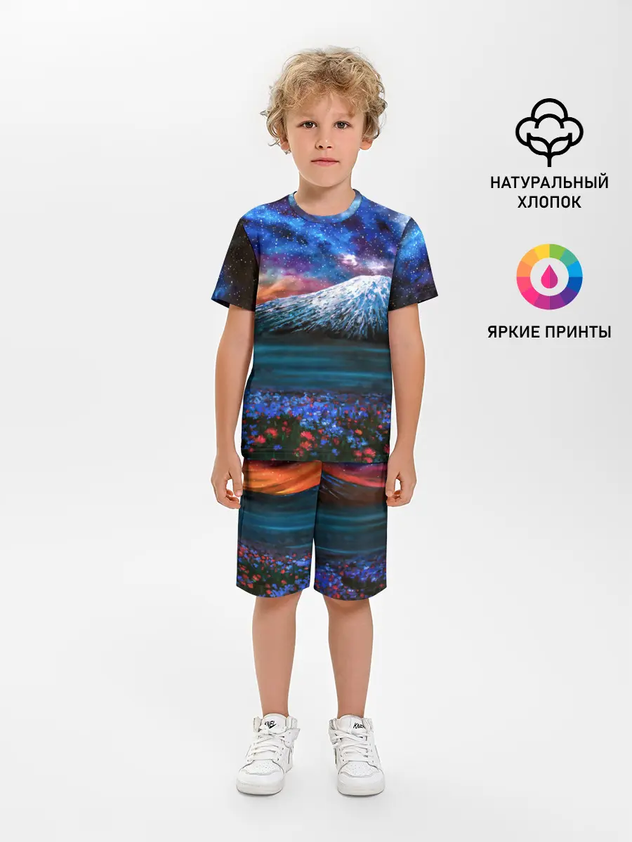 Детская пижама с шортами / Космос
