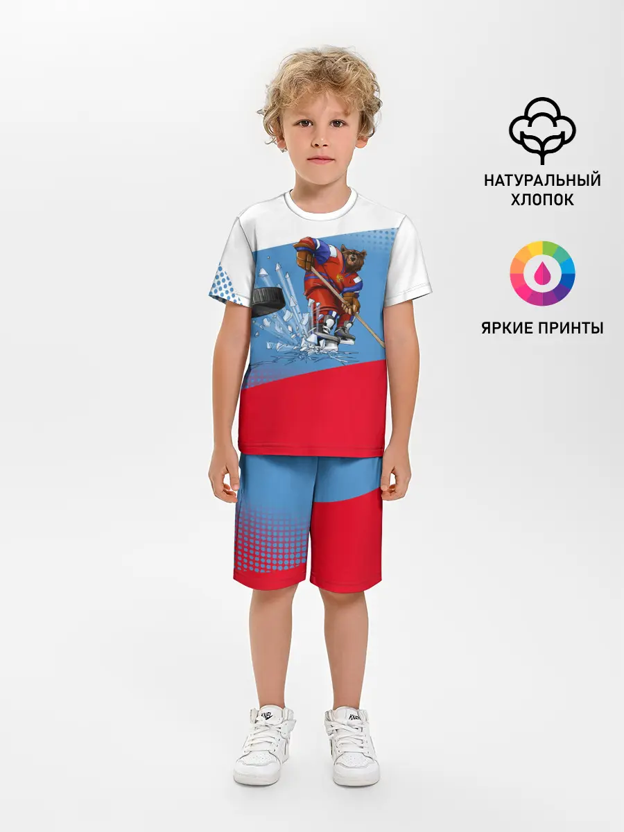 Детская пижама с шортами / Русский хоккей