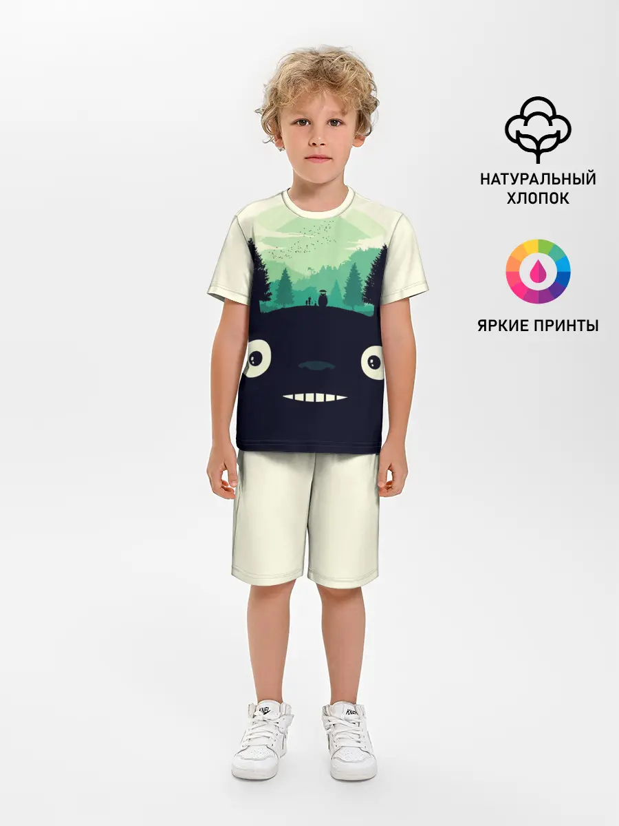 Детская пижама с шортами / Тоторо охраняет лес