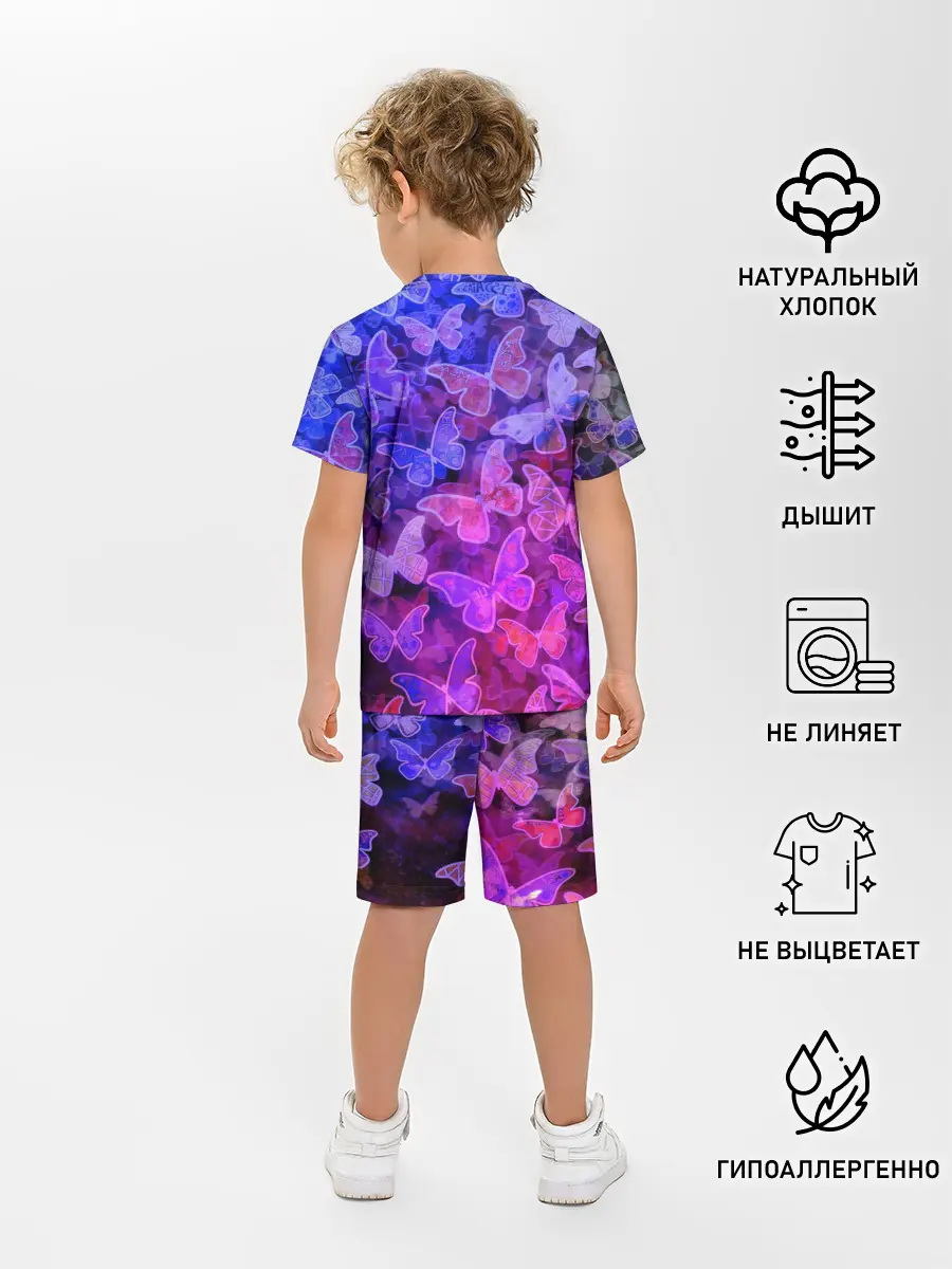 Детская пижама с шортами / Стеклянный рой