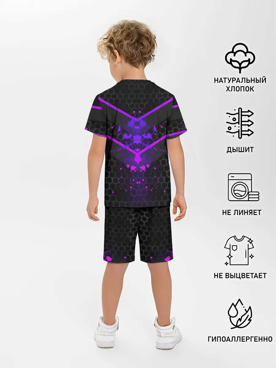 Детская пижама с шортами / Ултрофиолеовый угол 3D