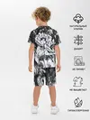Детская пижама с шортами / Черно-белый узор. Маки.