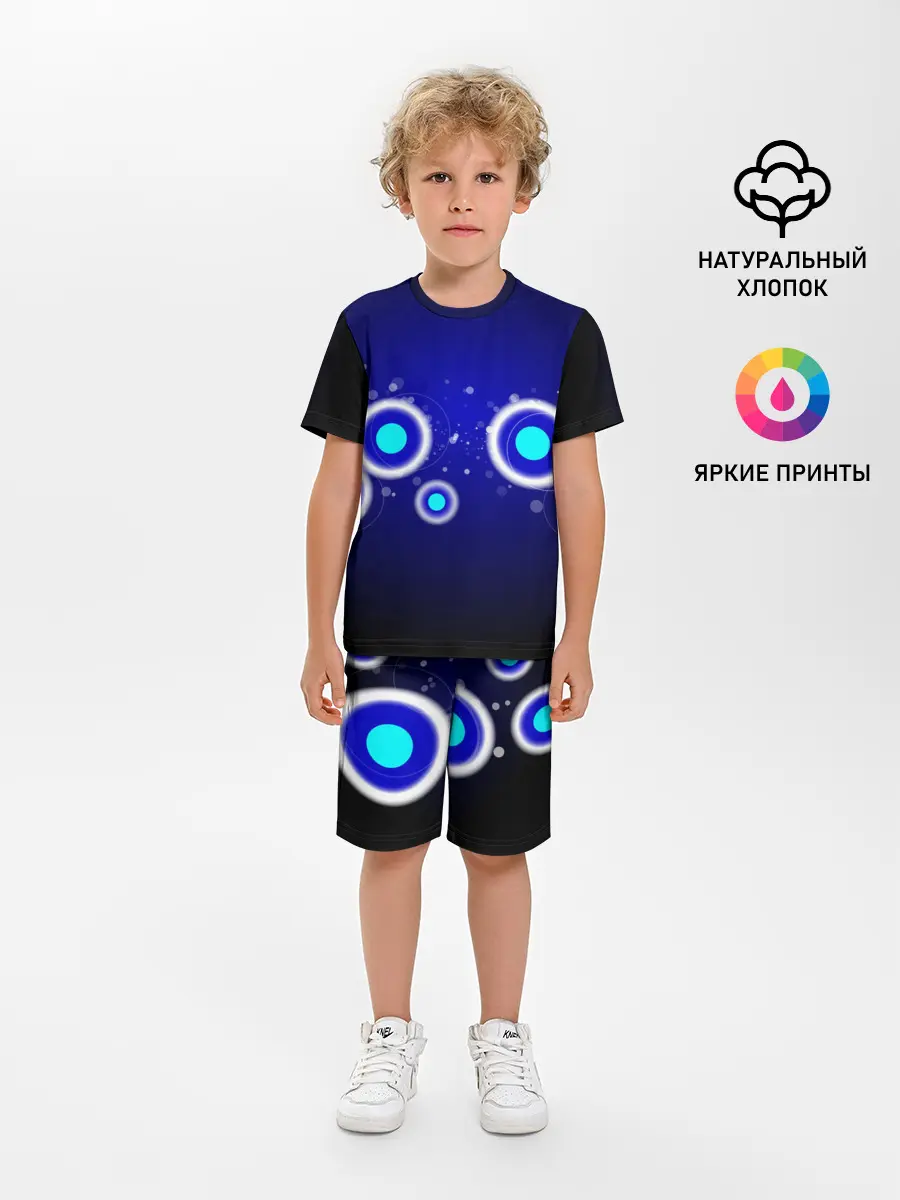 Детская пижама с шортами / Молекулы