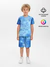 Детская пижама с шортами / Красочная синева