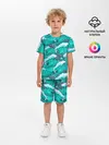 Детская пижама с шортами / Дельфины в море